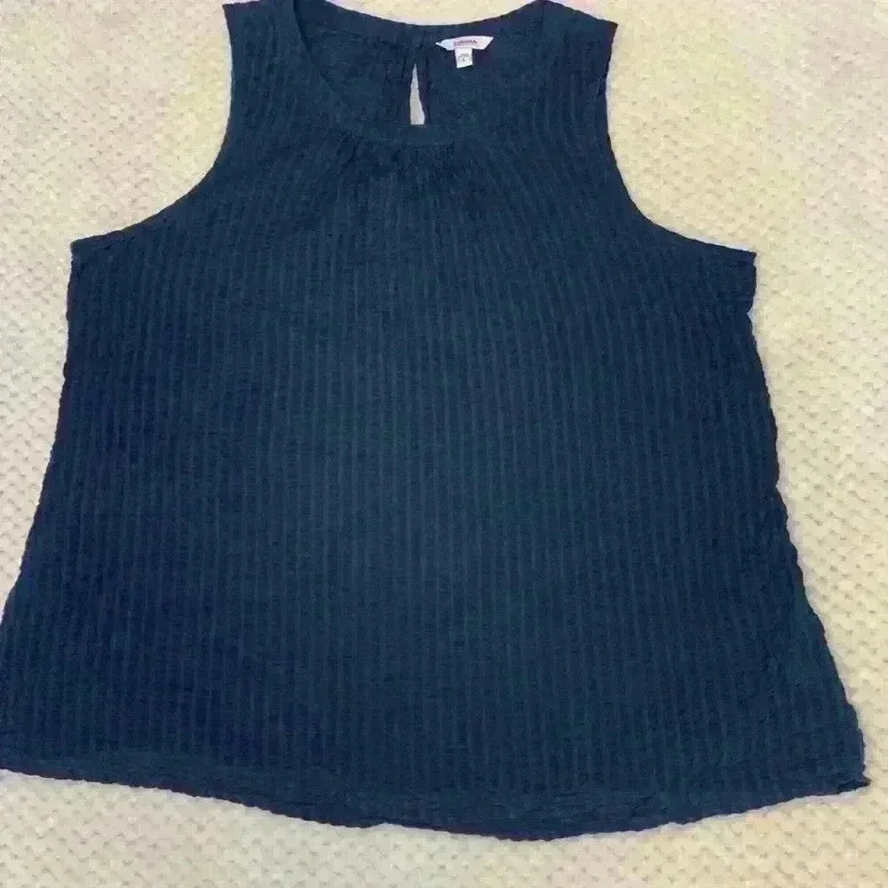 Sonoma Good For Life Navy Tank sz L lightweight summer cotton casual modest